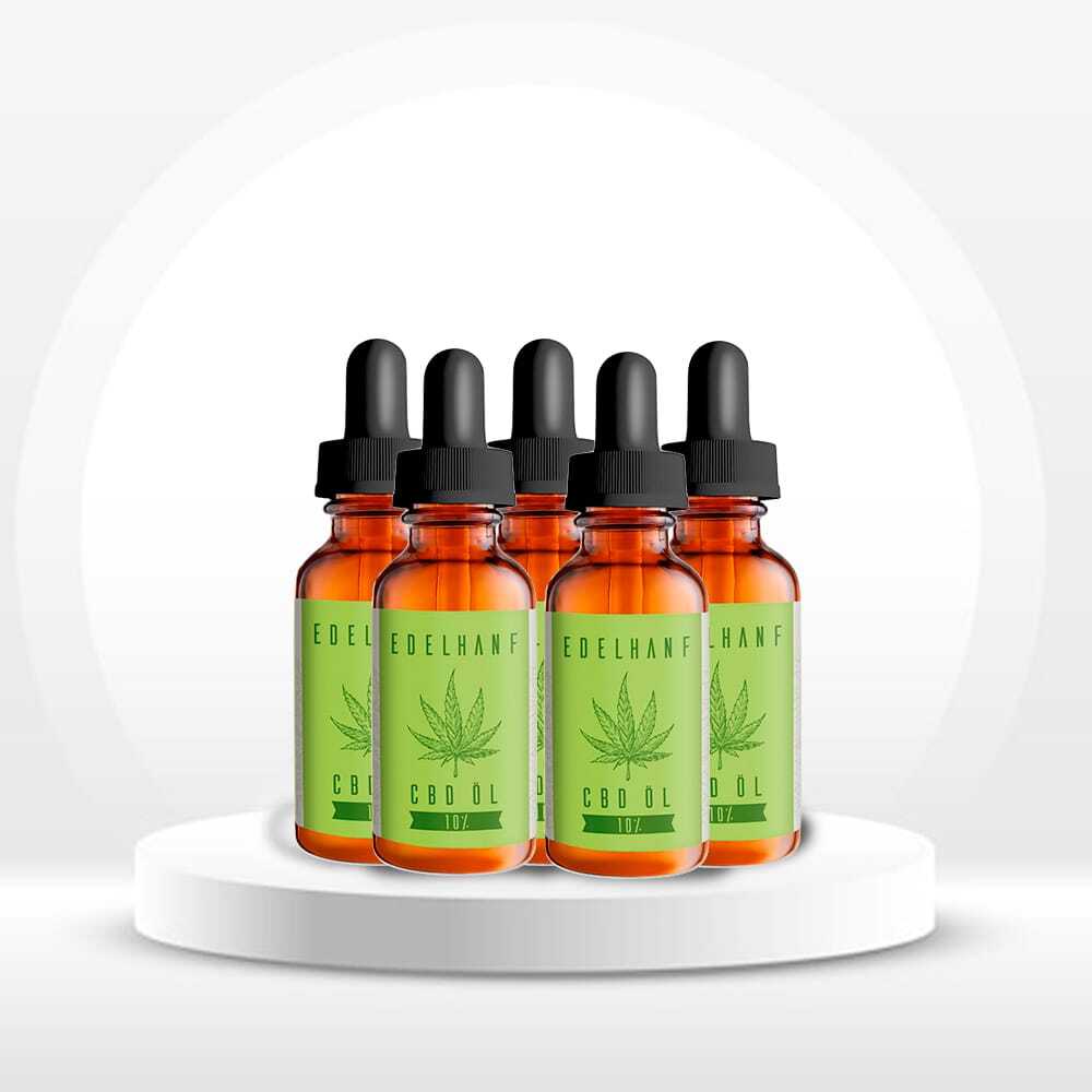 5x Edelhanf CBD Öl 10% - 10 ml